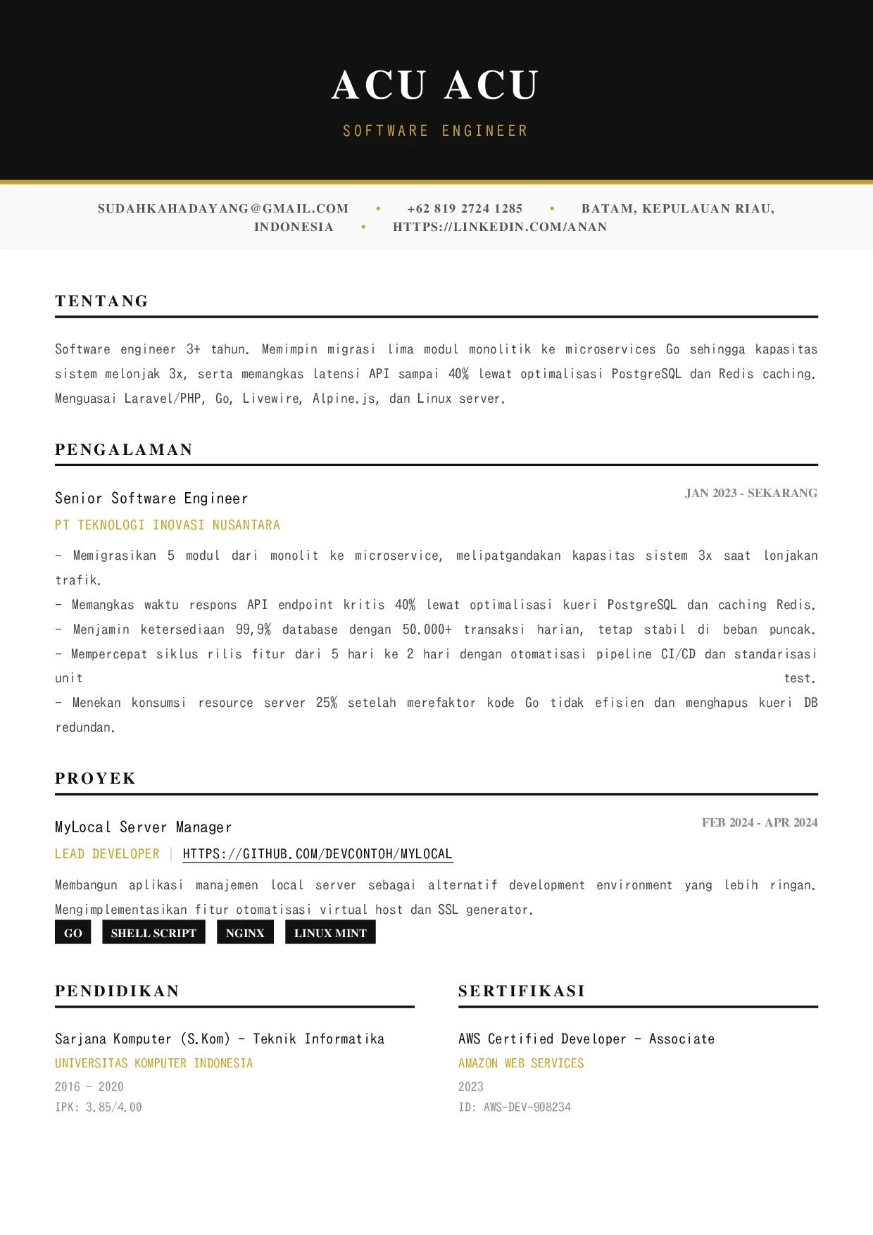 Template Executive Bold