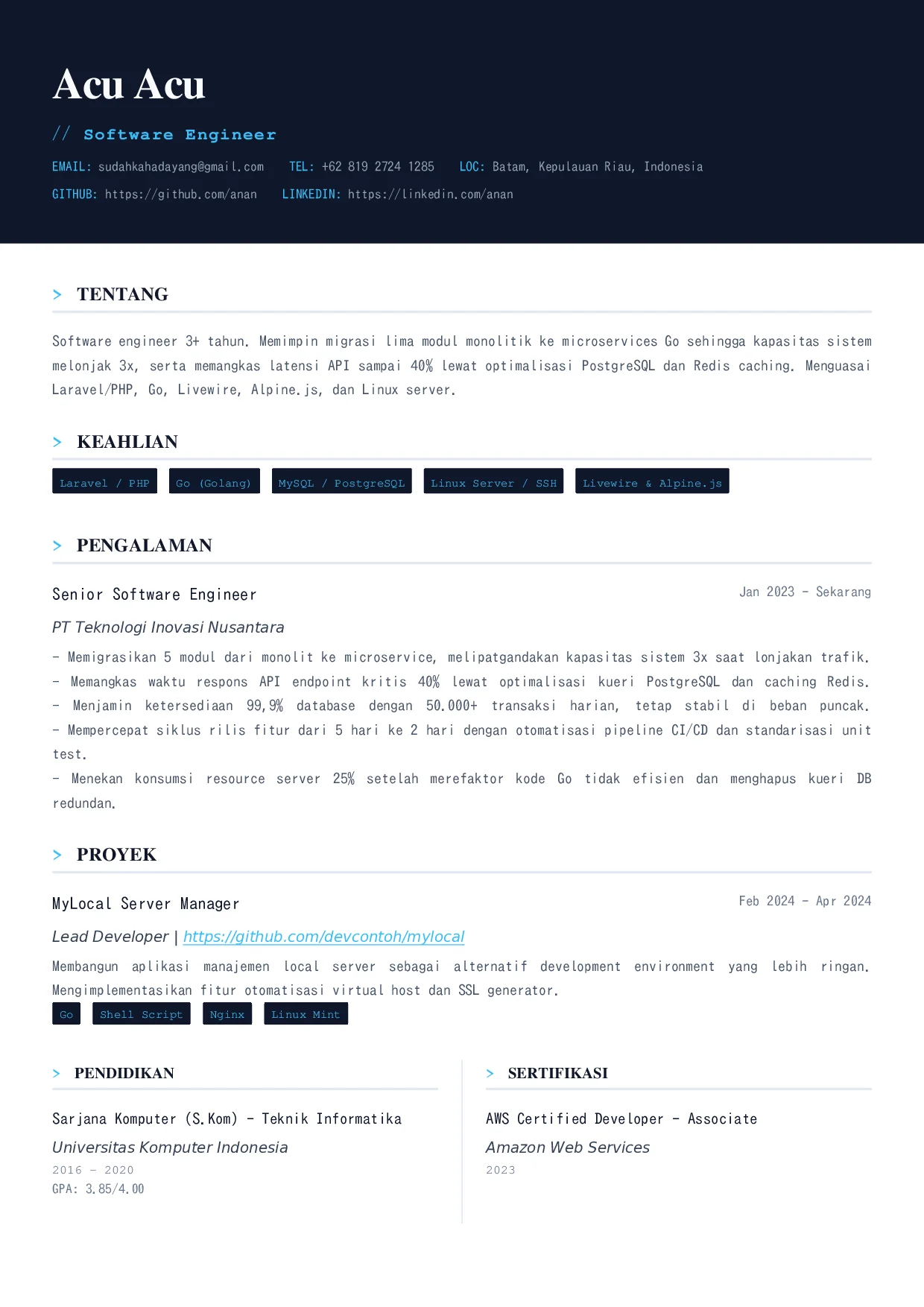 Template Tech Stack